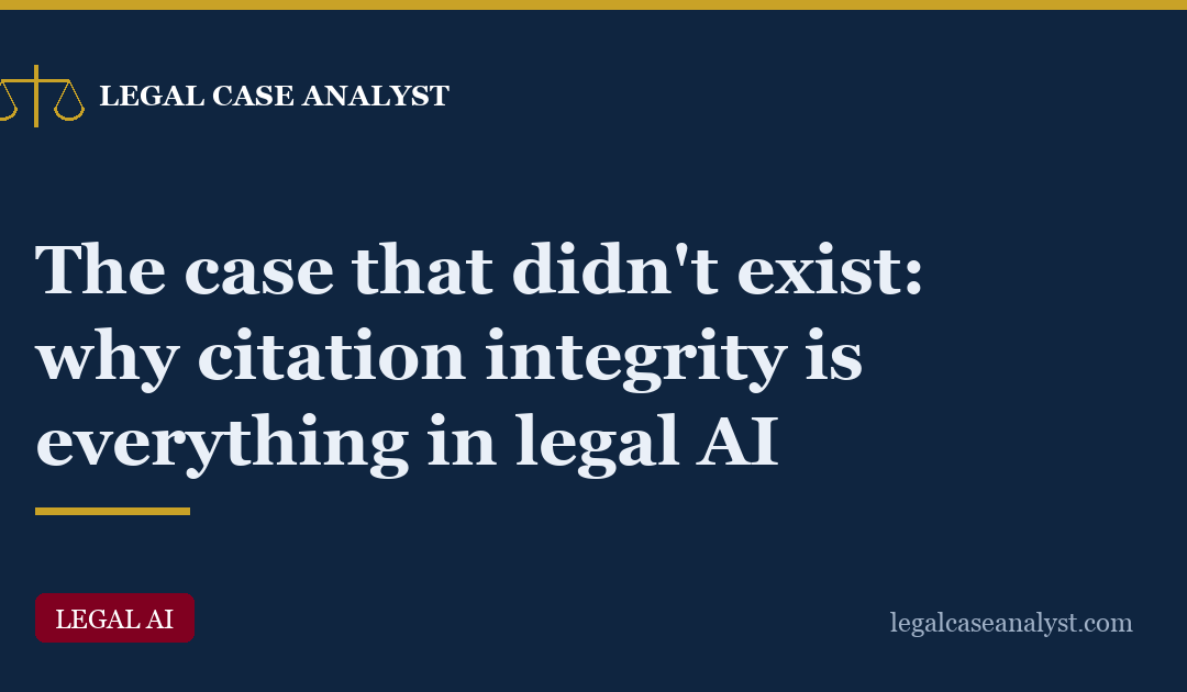 The case that didn’t exist: why citation integrity is everything in legal AI